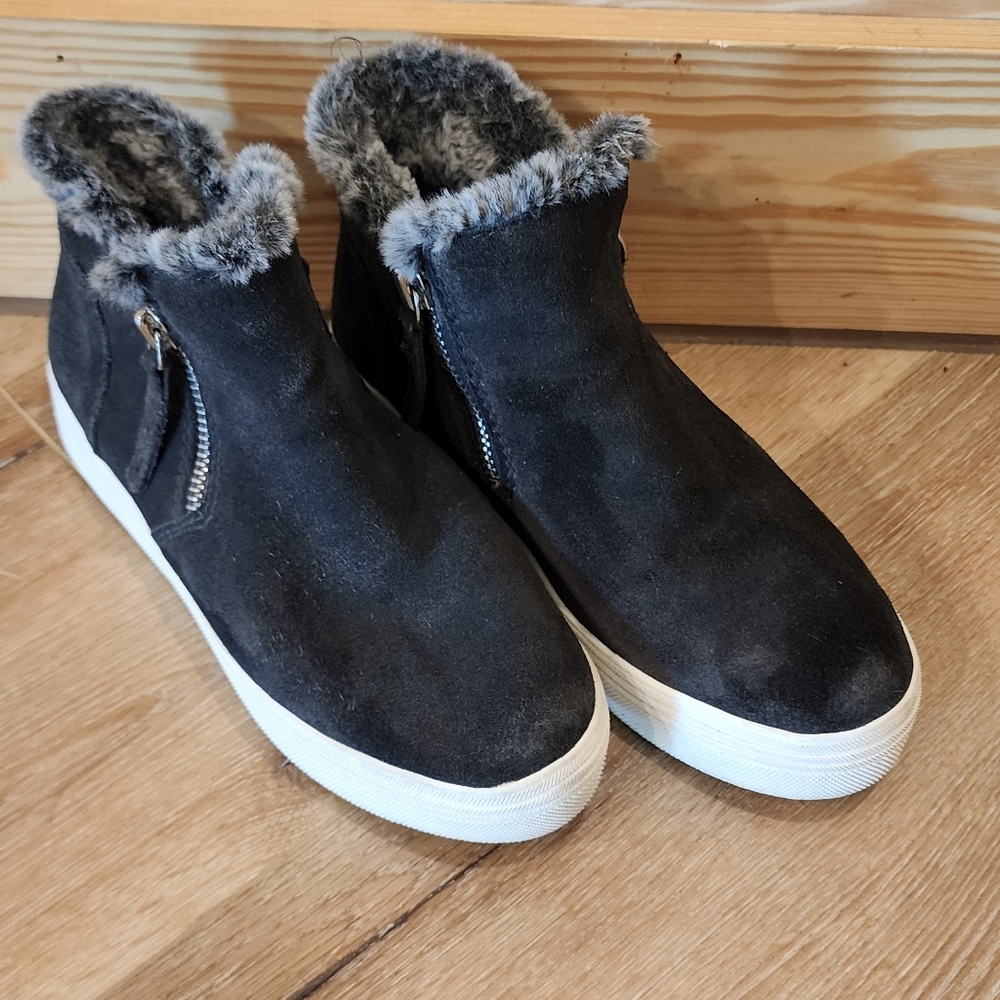 Tulisa by Dolce Vita charcoal fur lined hi-top